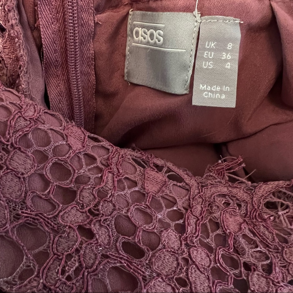ASOS DESIGN lace pinny scallop edge midi dress - Picture 12 of 12